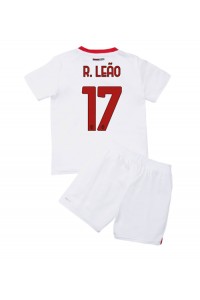 Fotbalové Dres AC Milan Rafael Leao #17 Dětské Venkovní Oblečení 2022-23 Krátký Rukáv (+ trenýrky)